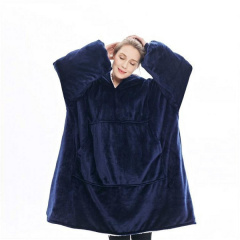 Толстовка Huggle Hoodie Blanket з капюшоном та рукавами VigohA Синій Березнегувате