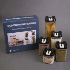 Органайзер пластиковий для сипучих VigohA Food storage container set 5 шт Ворожба