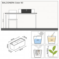 Вазон Lechuza Balconera Color 50 белый 8 л Королево
