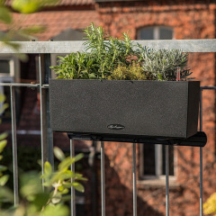 Вазон Lechuza Balconera Stone 50 графитово-черный 8 л Олександрія
