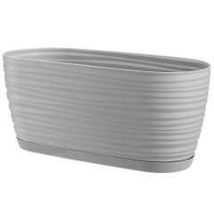 Горшок для цветов Sahara mini oval 2,7 л серый Form-Plastic Киев