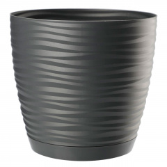 Горшок для цветов Sahara mini-19 3,4 л антрацит Form-Plastic Камень-Каширский
