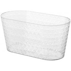 Кашпо Diamant-mini Oval-27 3,1 л прозрачный Form-Plastic Красноград