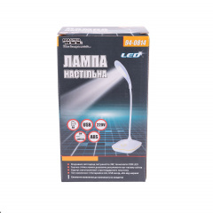 Лампа настольная MASTERTOOL 125х100х350 мм COB LED USB 3xAA ABS White (94-0814) Жмеринка