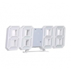 Часы настольные электронные RIAS LY-1089 LED с будильником и термометром Blue Ligh White (3_02672) Балаклея