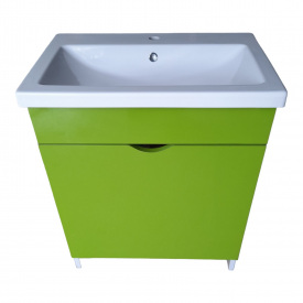 Тумба Mikola-M пластик 2.0 з кошиком під умивальник Como HPL 1111 gloss 80 см