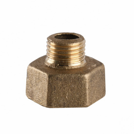 Переходник редукционный латунный 1/2″ВР х 1/4″НР литейный 639Б