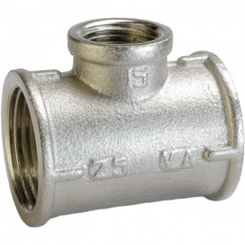 Тройник редукционный никельванный 1″ВР х 1/2″ВР х 1″ВР литейный А0206А(нк) VA