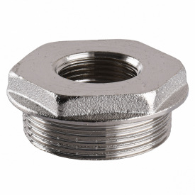 Футорка никелированная 1 1/2″НР х 3/4″ВР штампованная А0753А(нк)