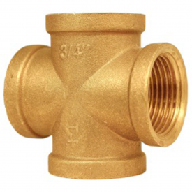 Крестовина латунная 3/4″ВР х 3/4″ВР х 3/4″ВР х 3/4″ВР литейная А4605-1А