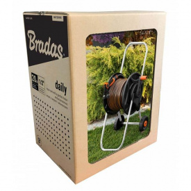 Комплект для поливу: візок, шланг 1/2" 20м арматура BLACK LINE Bradas