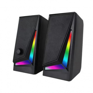 Компьютерные колонки MUSIC DJ MJ-100A 8864 с RGB подсветкой Black N