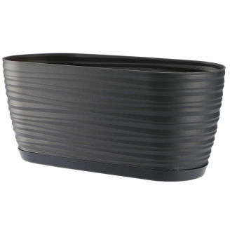 Горшок для цветов Sahara mini oval 2,7 л антрацит Form-Plastic