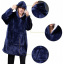 Толстовка Huggle Hoodie Blanket з капюшоном та рукавами VigohA Синій Березнегувате