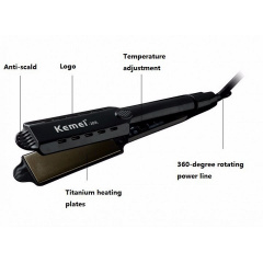 Плойка Выпрямитель Для Волос Kemei Кm-289S Долина