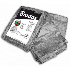 Тент высокой прочности GRAY 200 г/м² 8x12м Bradas