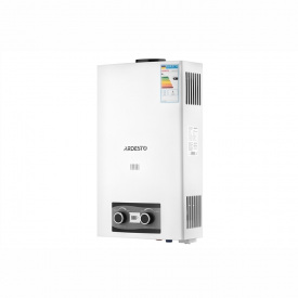 ARDESTO Газовая колонка X2, 10 л/мин., 20 кВт, розжиг от батареек, дисплей, белый
