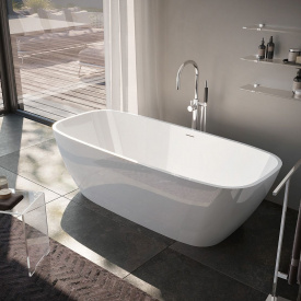 Ванна из искусственного камня Tresse Brio 170x72x56h глянцевая, белый (V297BL)