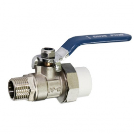 Кран PP-R Santan шаровый с наружной резьбой 20х1/2" белый