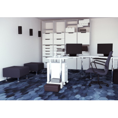 Пуф офисный Tobi Sho Реми 600x520x380, кожзам Антрацит 2243 Пологи