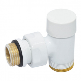 Кран отсекающий Carlo Poletti COMPACT 1/2″х24-19 угловой белый
