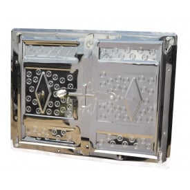 Дверца печная из нержавеющей стали ГОСПОДАР 480х370 мм Silver (92-0362)