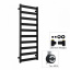 Рушникосушка водяна Terma Vivo 1390x500 Black mat (9005 mat) Ізюм