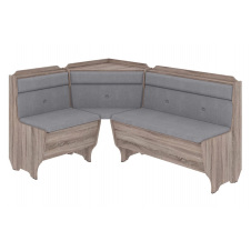 Кухонний куточок PinePlatter-1 (шкірзам, сірий + трюфель, 160х120 см)