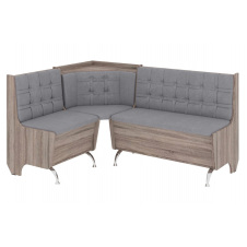 Кухонний куточок FeastFit-1 (шкірзам, сірий + трюфель, 160х120 см)