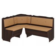 Кухонний куточок DineDream-1 (шкірзам, кава + горіх, 160х120 см)
