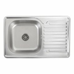 Кухонная мойка Platinum 7850 Декор (0,8/180 мм) прямоугольная, из нержавеющей стали Бровари