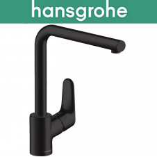 Смеситель Hansgrohe (art 31817670) Focus 280 для кухни однорычажный с поворотным изливом, Чёрный мат
