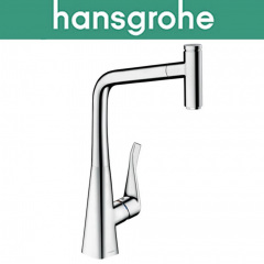 Смеситель Hansgrohe (art 14884000) для кухни Metris Select 320, с выдвижным изливом Бориспіль