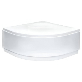 Поддон полукруглый BESCO DIPER 80x80x24/35см с сиденьем и ножки (#BAD-80-NK)