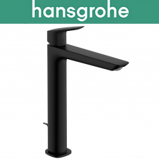 Смеситель Hansgrohe (art 71257670) для раковины однорычажный, с сливного набору, Logis Fine 240, Чёрный мат