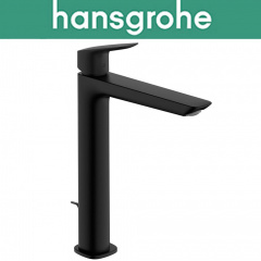 Смеситель Hansgrohe (art 71257670) для раковины однорычажный, с сливного набору, Logis Fine 240, Чёрный мат Луцк
