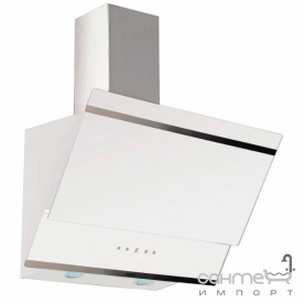 Наклонная кухонная вытяжка Fabiano Sebra 60 Silent White белая, мощность 1040 м3/ч