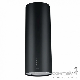 Круглая островная вытяжка Fabiano Cylindra Isola 35 Silent Black черная, мощность 1040 м3/ч