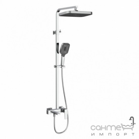 Душевая стойка с смесителем для ванны Qtap Gemini QT51103KNC хром
