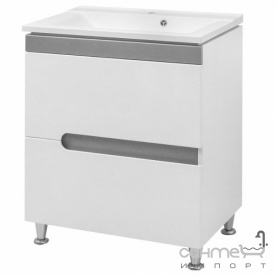 Напольная тумба с раковиной Mirater Верона Глория 80 белая/серая