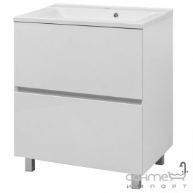 Напольная тумба с раковиной Mirater Etna 60 белая глянцевая