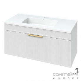 Подвесная тумба с раковиной Mirater Адель Родео 100 белая