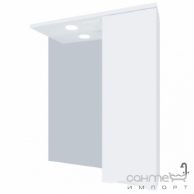 Зеркало с шкафчиком и LED-подсветкой Mirater Смайл 60 белое, правостороннее