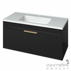 Подвесная тумба с раковиной Mirater Адель Родео 100 черная