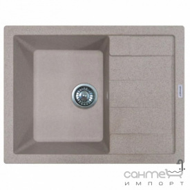 Прямоугольная гранитная кухонная мойка на одну чашу с сушкой Fancy Marble Anila 12306ХХХХ графит