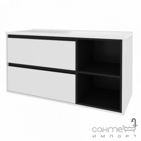 Подвесная тумба с раковиной Mirater Айрис Родео 120 L белая