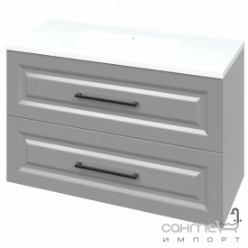 Подвесная тумба с раковиной Mirater Денвер Родео 100 2 серая