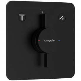 Змішувач для душу Hansgrohe DuoTurn Q на 2 споживача чорний матовий (75414670)