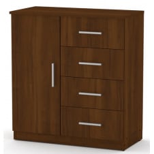 Комод 4+1А Компаніт з шухлядами дсп горіх