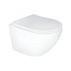 Унитаз подвесной Qtap Jay безободковый Ultra Quiet с сиденьем Soft-close белый (QT07335177W) Черкаси